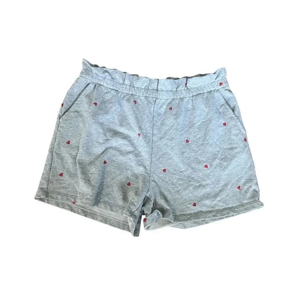 Draper James bobbie sweatshorts Gray‎ Hearts Size XL - Picture 1 of 3